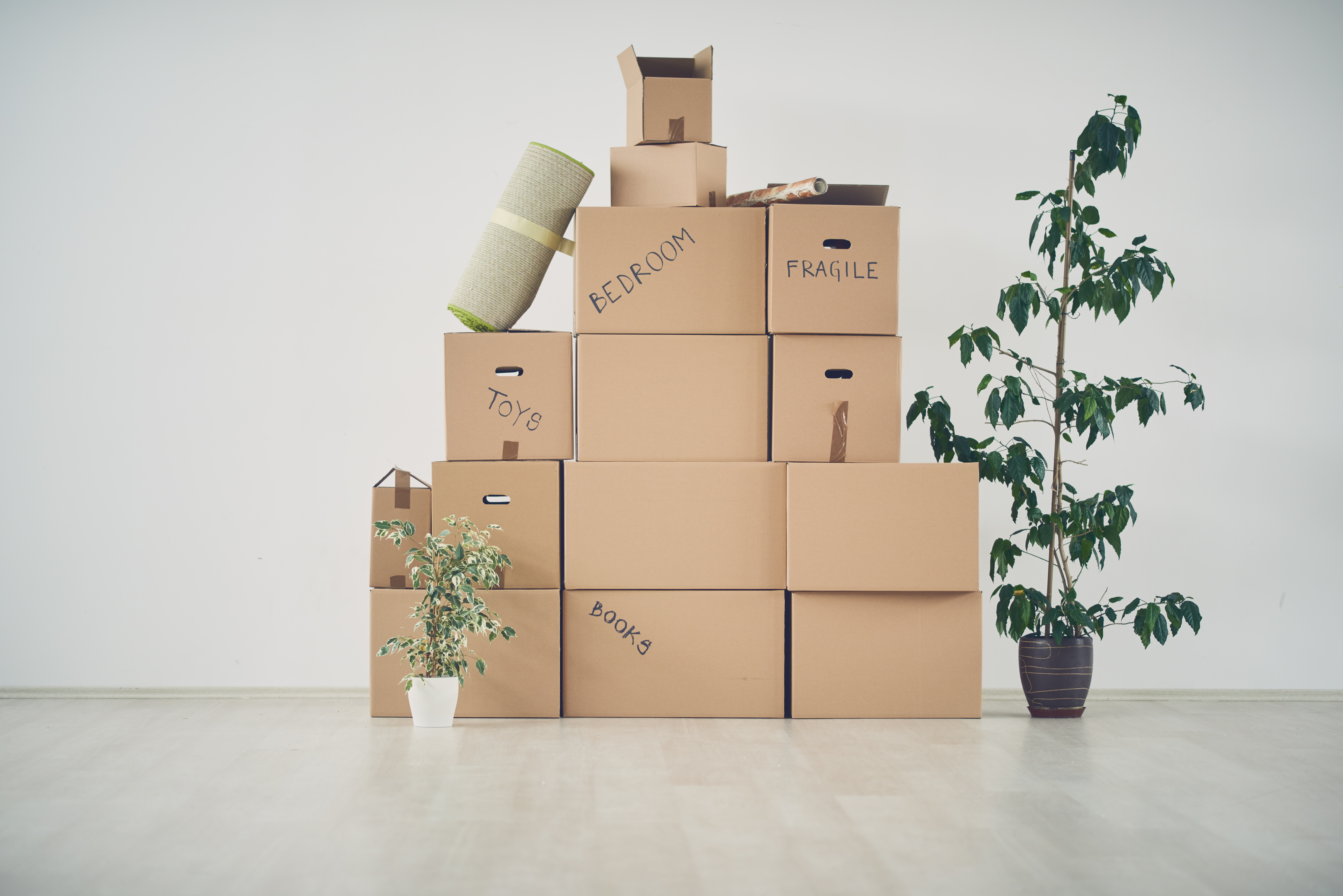 Boxes in new apartment